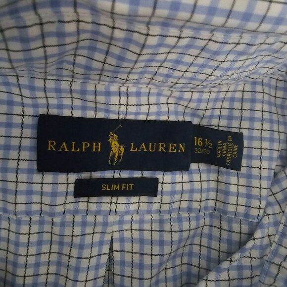 Ralph Lauren Men's Slim Fit Long Sleeve Button Down Shirt Size 16 ½ (32/33) - Picture 7 of 13